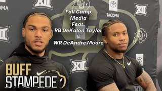  Colorado WR DeAndre Moore and RB DeKalon fall camp media availability