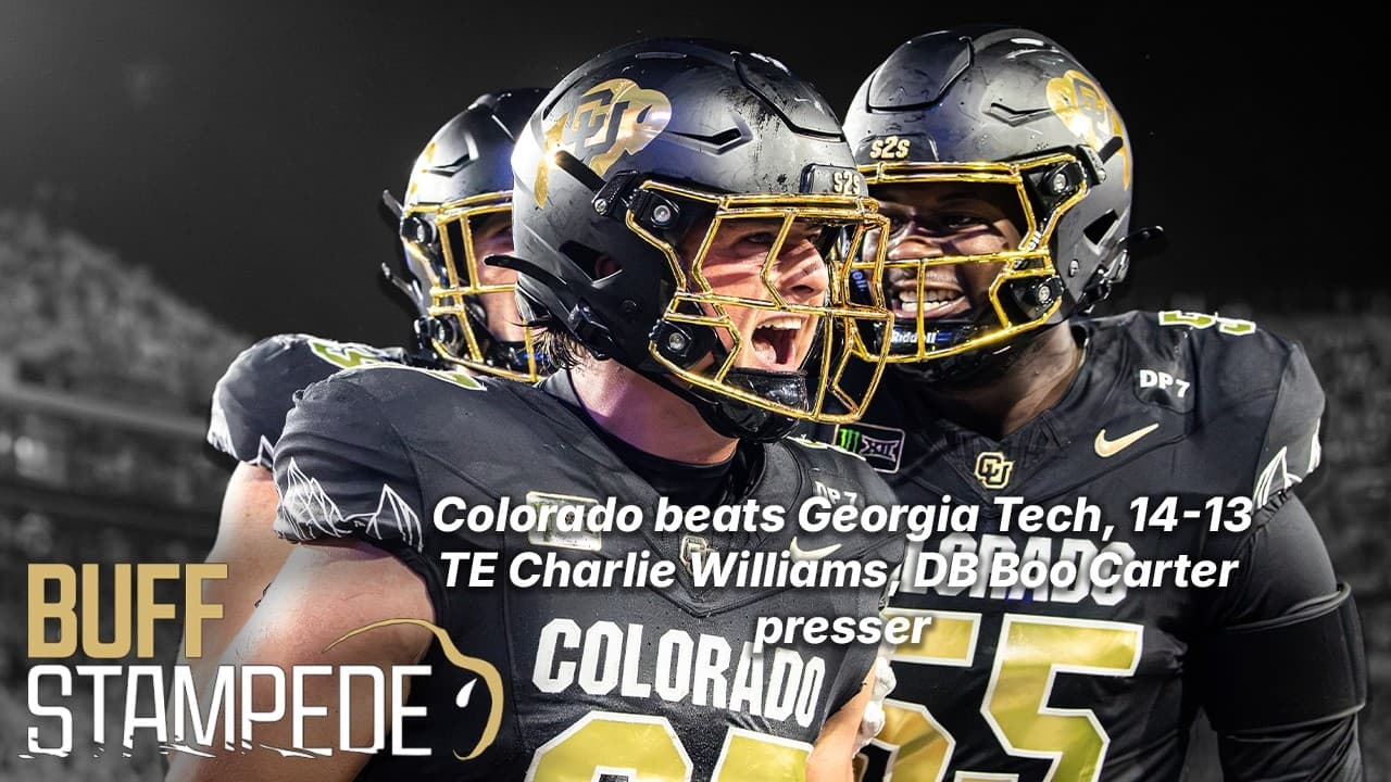 Colorado TE Charlie Williams & DB Boo Carter speak on their game-winning plays to beat Georgia Tech